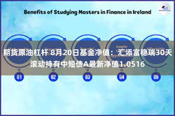 期货原油杠杆 8月20日基金净值：汇添富稳瑞30天滚动持有中短债A最新净值1.0516