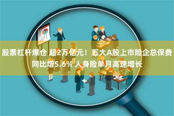 股票杠杆爆仓 超2万亿元！五大A股上市险企总保费同比增5.6% 人身险单月高速增长