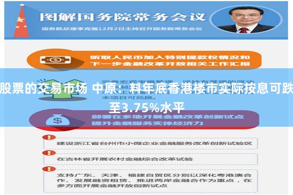 股票的交易市场 中原：料年底香港楼市实际按息可跌至3.75%水平