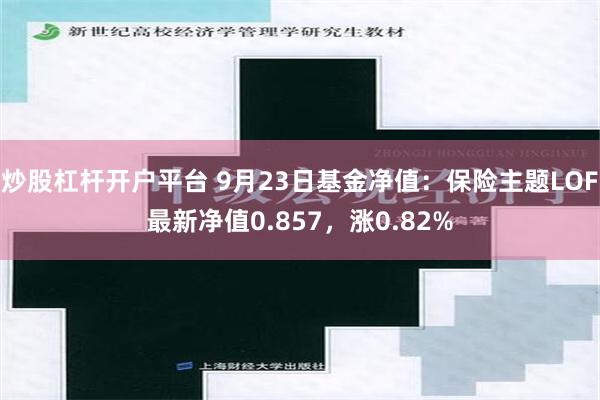 炒股杠杆开户平台 9月23日基金净值：保险主题LOF最新净值0.857，涨0.82%