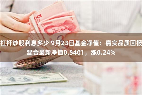 杠杆炒股利息多少 9月23日基金净值：嘉实品质回报混合最新净值0.5401，涨0.24%