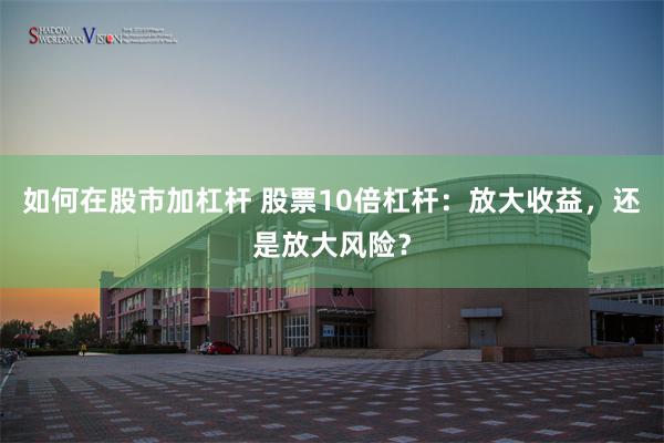 如何在股市加杠杆 股票10倍杠杆：放大收益，还是放大风险？