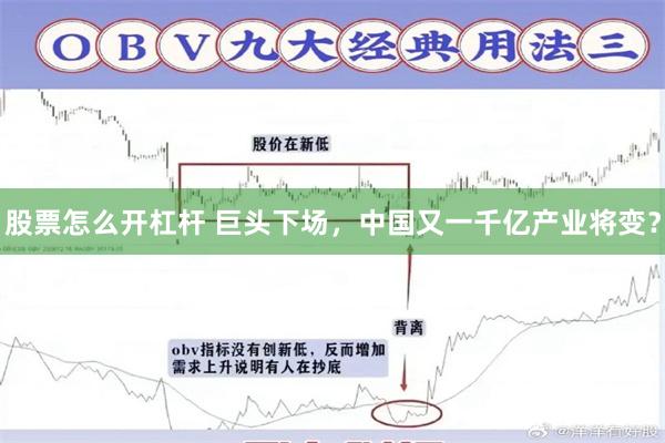 股票怎么开杠杆 巨头下场，中国又一千亿产业将变？