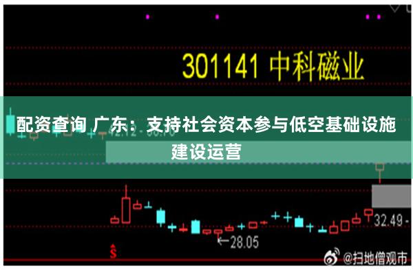 配资查询 广东：支持社会资本参与低空基础设施建设运营