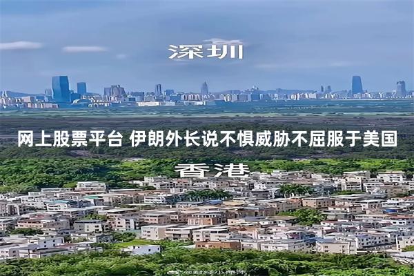 网上股票平台 伊朗外长说不惧威胁不屈服于美国